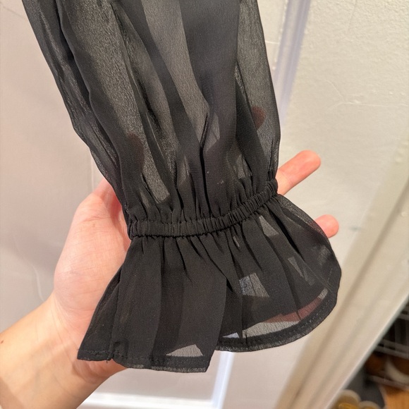 Abercrombie & Fitch Black Sheer Blouse - Picture 4 of 4